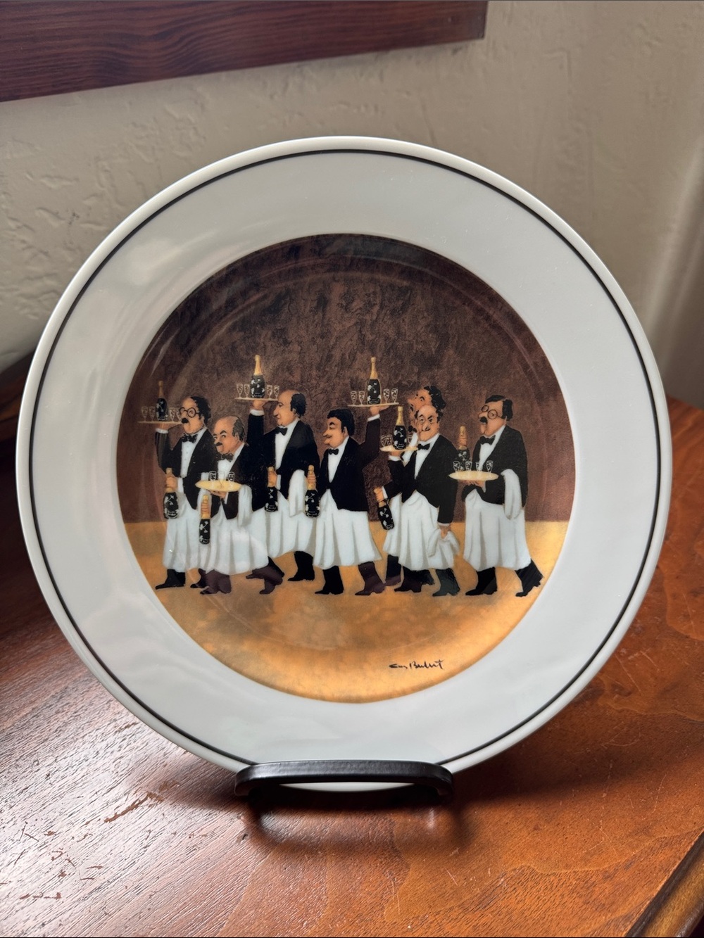 Guy Buffet "Charge of the Bottle Brigade" Porcelain Dinner Plate